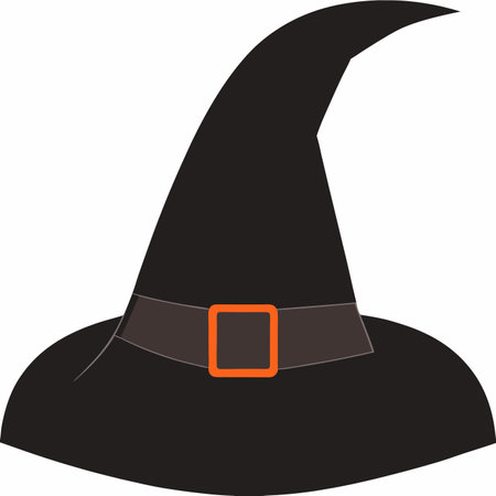 Witch hat vector illustration on white backgroundのイラスト素材
