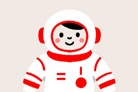 astronaut vector illustration on white backgroundのイラスト素材