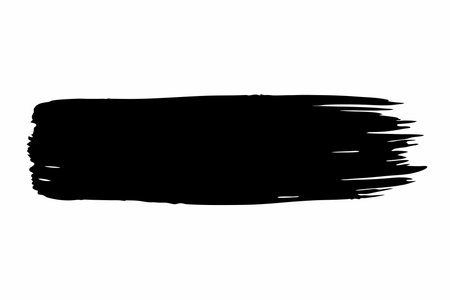 Black brush stroke vector illustration on white backgroundのイラスト素材