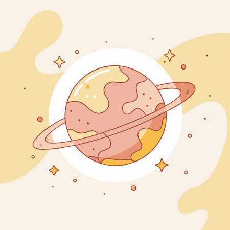 Earth in the galaxy vector illustration on white backgroundのイラスト素材