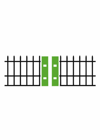 Fences vector illustration on white backgroundのイラスト素材