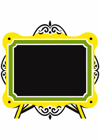 Empty chalkboard vector illustration on white backgroundのイラスト素材