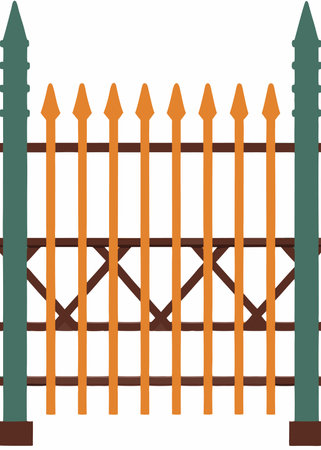 Fences vector illustration on white backgroundのイラスト素材