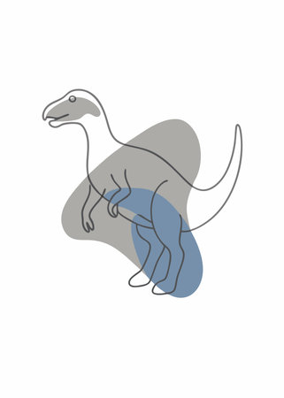 Dinosaur vector illustration on white backgroundのイラスト素材