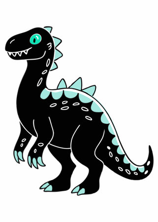 Dinosaur vector illustration on white backgroundのイラスト素材