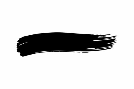 Black brush stroke vector illustration on white backgroundのイラスト素材