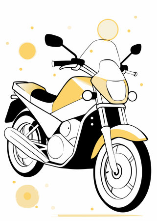 Motorcycle vector illustration on white backgroundのイラスト素材