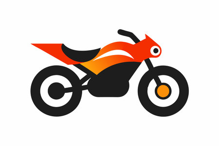 Motorcycle vector illustration on white backgroundのイラスト素材