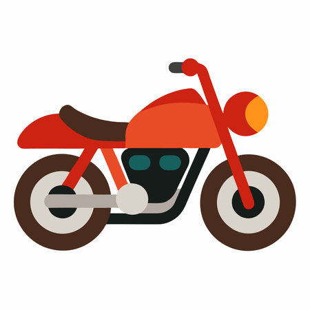 Motorcycle vector illustration on white backgroundのイラスト素材