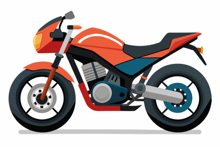 Motorcycle vector illustration on white backgroundのイラスト素材