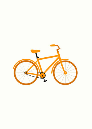 Bicycle vector illustration on white backgroundのイラスト素材