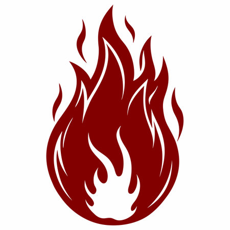 flame vector illustration on white backgroundのイラスト素材
