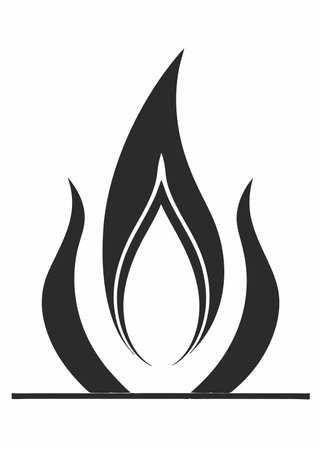 flame vector illustration on white backgroundのイラスト素材