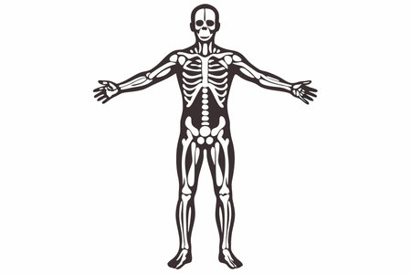 Human anatomy vector illustration on white backgroundのイラスト素材