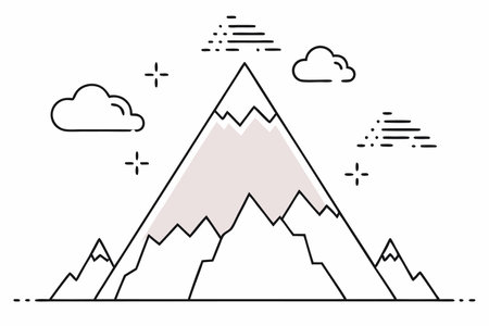 Peak vector illustration on white backgroundのイラスト素材