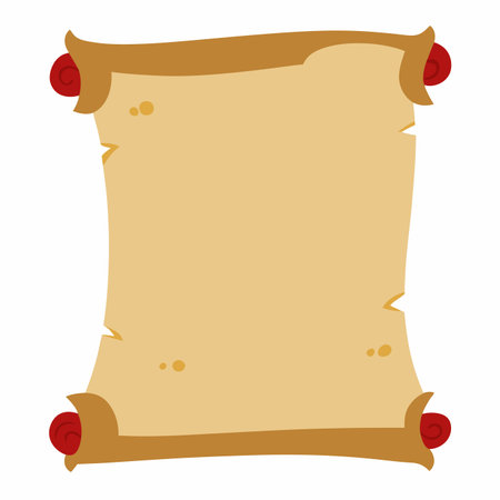 Old parchment paper vector illustration on white backgroundのイラスト素材