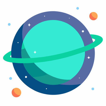 Planet in the galaxy vector illustration on white backgroundのイラスト素材