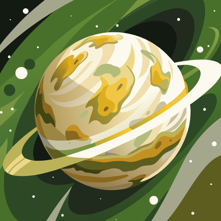 Planet in the galaxy vector illustration on white backgroundのイラスト素材