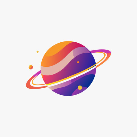 Planet in the galaxy vector illustration on white backgroundのイラスト素材