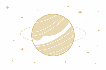Planet in the galaxy vector illustration on white background