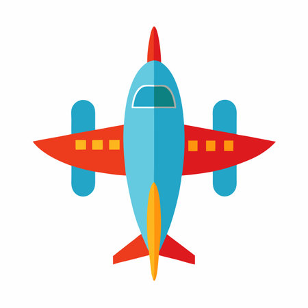 Airplane vector illustration on white backgroundのイラスト素材