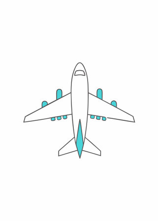 Airplane vector illustration on white backgroundのイラスト素材