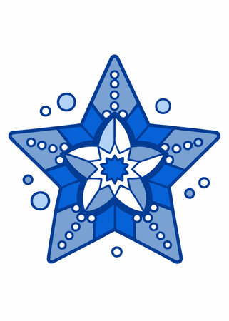 Star vector illustration on white backgroundのイラスト素材