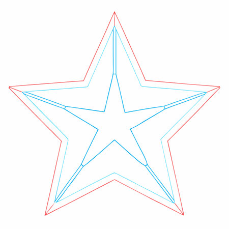 Star vector illustration on white backgroundのイラスト素材