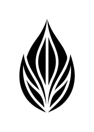 Abstract leaf logo vector on white backgroundのイラスト素材