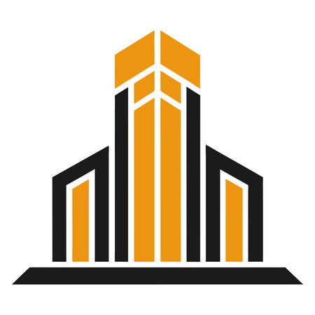 Building logo vector on white  backgroundのイラスト素材
