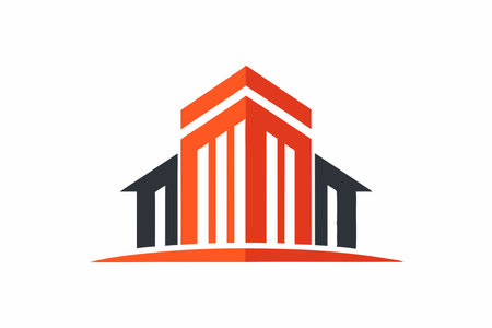 Building logo vector on white  backgroundのイラスト素材