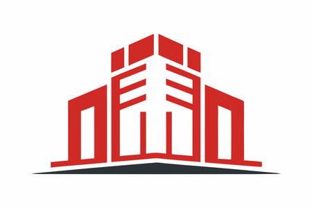 Building logo vector on white  backgroundのイラスト素材