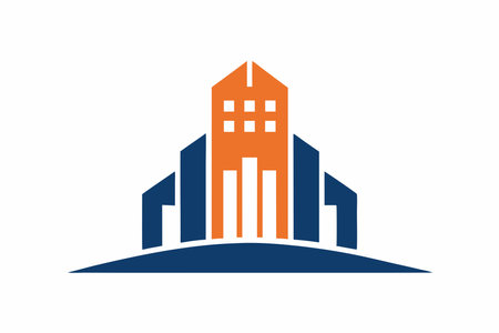 Building logo vector on white  backgroundのイラスト素材