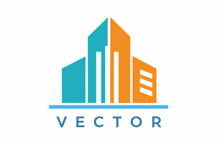 Building logo vector on white  backgroundのイラスト素材