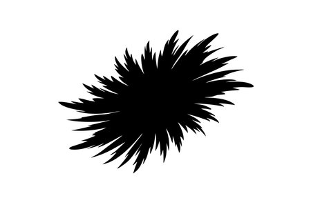 Black Ink brushstroke vector art on white backgroundのイラスト素材