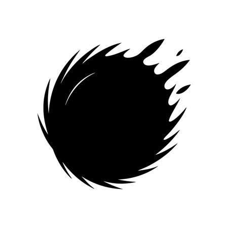 Black Ink brushstroke vector art on white backgroundのイラスト素材