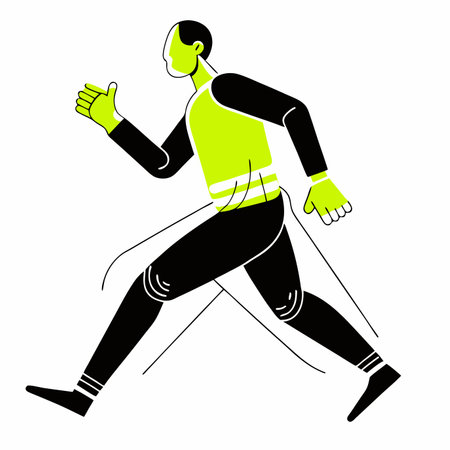 Running Player vector art on white background