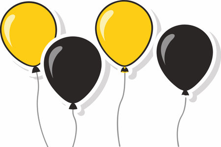 Balloons Sticker vector art on white backgroundのイラスト素材