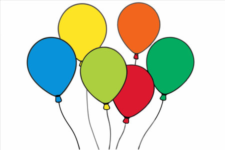 Balloons Sticker vector art on white backgroundのイラスト素材