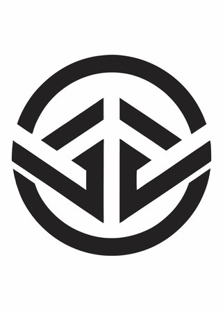 Corporate logo vector art on white backgroundのイラスト素材