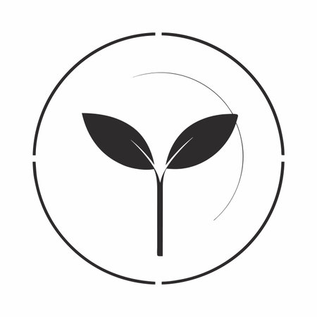 Plant logo vector art on white backgroundのイラスト素材