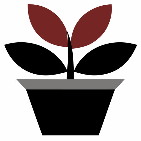 Plant logo vector art on white backgroundのイラスト素材