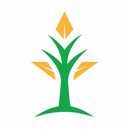 Minimalist tree logo vector art on white backgroundのイラスト素材
