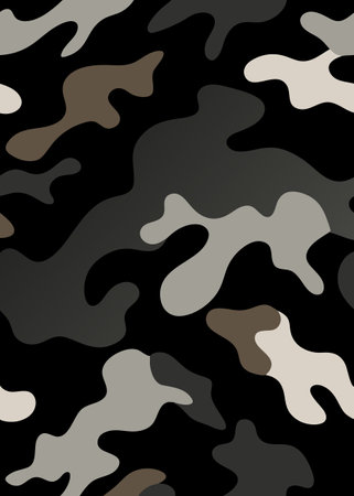 Black camouflage pattern vector backgroundのイラスト素材