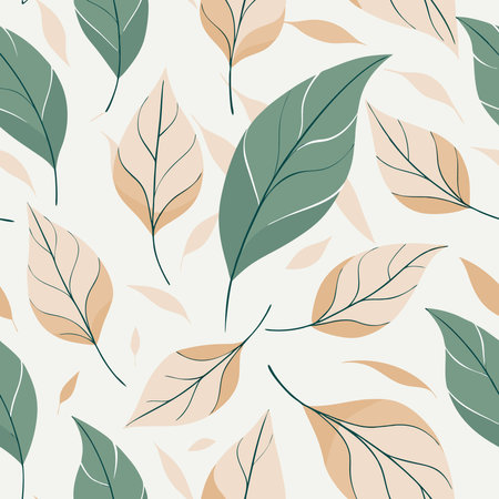 Leaf seamless pattern design vectorのイラスト素材