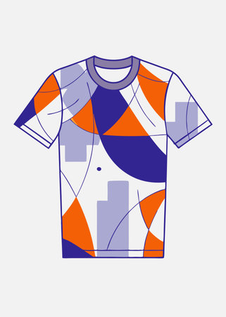 Sports t-shirt design vector on white backgroundのイラスト素材