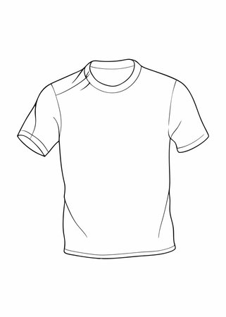 t-shirt vector on white backgroundのイラスト素材