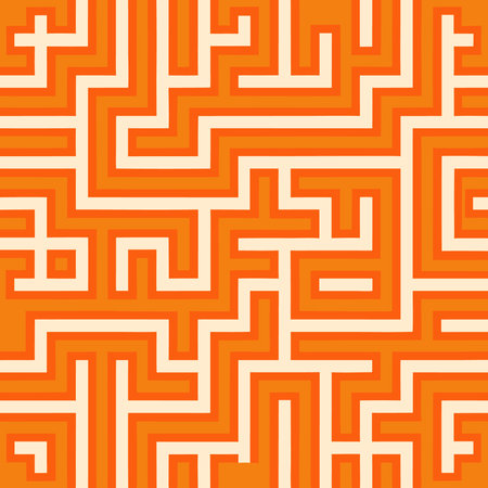 Abstract maze texture Seamless pattern on white backgroundのイラスト素材