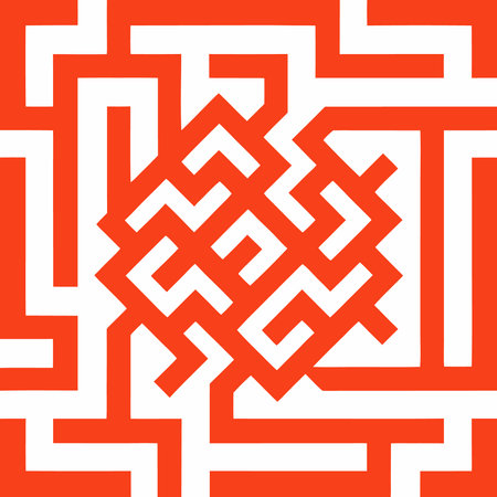 Abstract maze texture Seamless pattern on white backgroundのイラスト素材