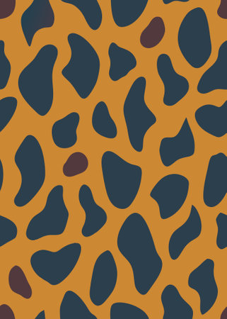 Animal skin seamless pattern on white backgroundのイラスト素材